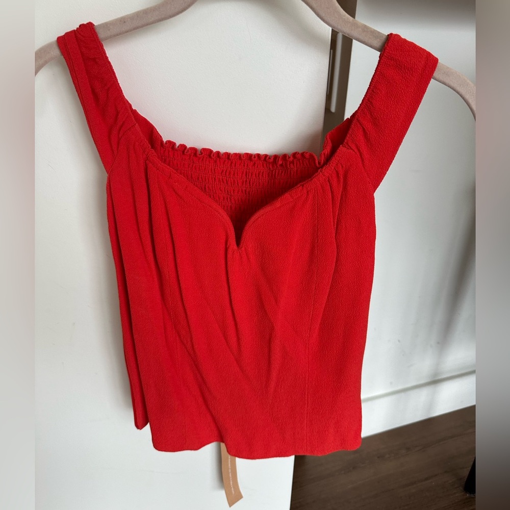 Reformation red off the shoulder top BRAND NWT